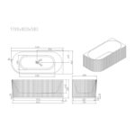 ROSE Series 1700*800*580mm Matte White Corner Acrylic Bathtub(Right Corner)