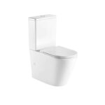 RIVO 620*385*835mm Gloss White Quiet Flushing Back to Wall Toilet Suite