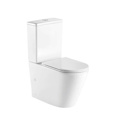 RIVO 620*385*835mm Gloss White Quiet Flushing Back to Wall Toilet Suite