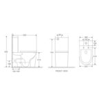 RIVO 620*385*835mm Gloss White Quiet Flushing Back to Wall Toilet Suite