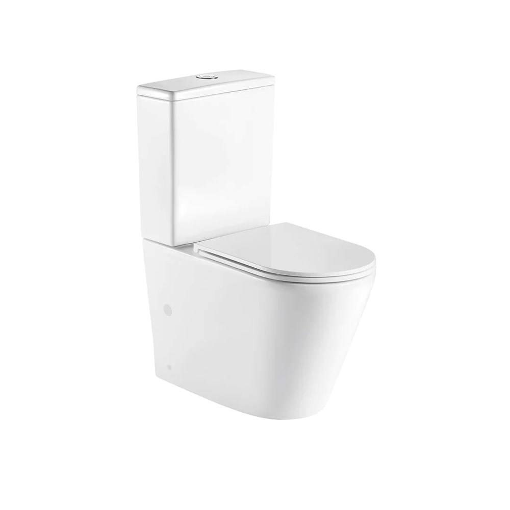 RIVO 620*385*835mm Gloss White Quiet Flushing Back to Wall Toilet Suite 1 RIVO 620*385*835mm Gloss White Quiet Flushing Back to Wall Toilet Suite
