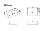 500x355x110mm Gloss White Above Counter Basin