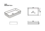 600x340x110mm Gloss White Above Counter Basin