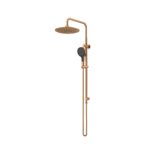 Amoza 250 mm Head & 5 F H/S Twin Shower On Rail 3 pk