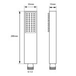 Chrome Single Function Handheld Shower