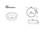 400x400x145mm Matte White Insert Basin