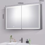 1200x720x139mm LED Shaving Cabinet