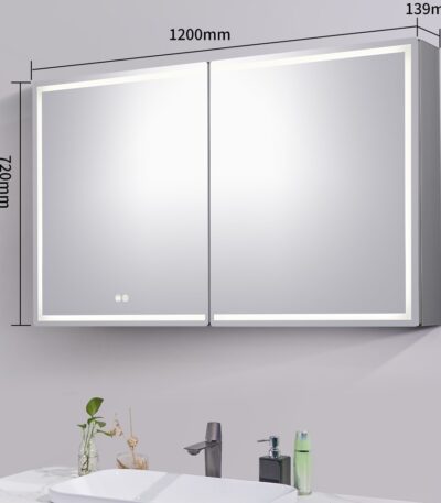 1200x720x139mm LED Shaving Cabinet