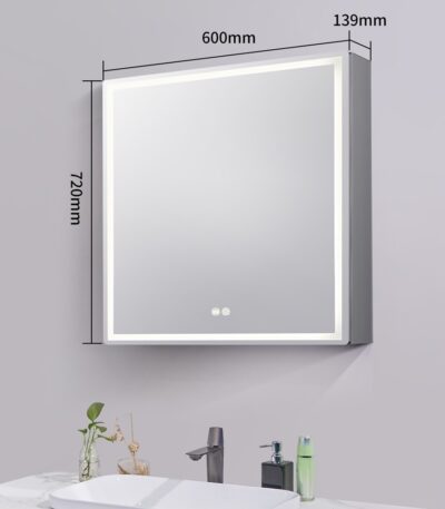 600x720x139mm LED Shaving Cabinet