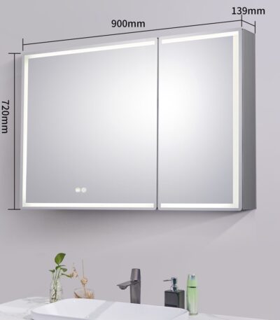 900x720x139mm LED Shaving Cabinet