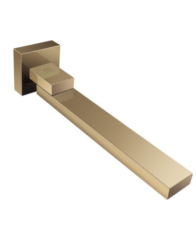 Cavallo Brushed Yellow Gold Square Bath Spout