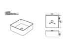 370x370x130mm Gloss White Above Counter Basin