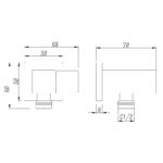 Esperia Brushed Yellow Gold Shower Holder & Connector