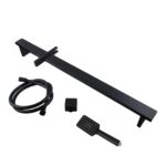 Square Black Sliding Shower Rail(ABS Handheld Shower)