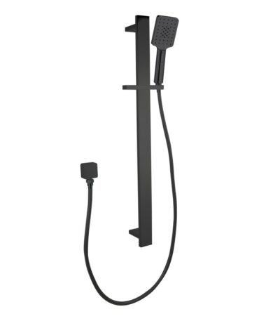Square Black Sliding Shower Rail(ABS Handheld Shower)