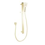 Square Brushed Yellow Gold Handheld Shower Set