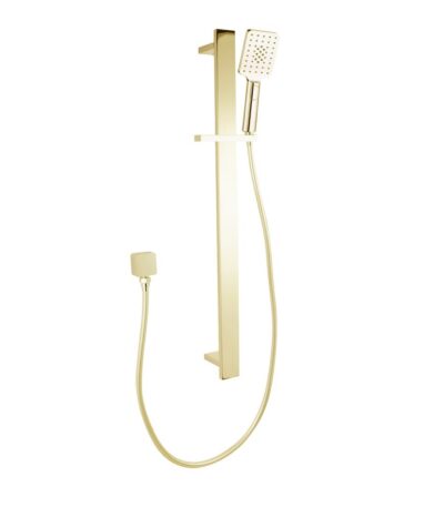 Square Brushed Yellow Gold Handheld Shower Set