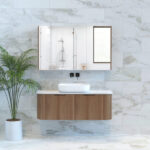Bergen 1200mm Solid Timber Wall Hung Fluted Cabinet (Single Bowl)