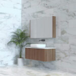 Bergen 1500mm Solid Timber Wall Hung Fluted Cabinet (Single Bowl)