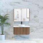 Bergen 900mm Solid Timber Wall Hung Fluted Vanity