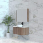 Bergen 900mm Solid Timber Wall Hung Fluted Vanity
