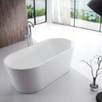 1500*750*580mm Shanty Gloss White Acrylic Freestanding Bathtub(waste & plug included)