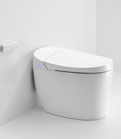 670*405*490mm White Instant Heating Jet Siphon Flushing Smart Toilet