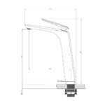 Bellino Matte Black Tall Basin Mixer