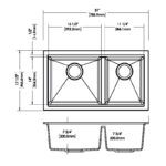 White Carysil Maples 6040U Granite Double Bowl Stone Kitchen Sink 786*446*200mm(Undermount only)