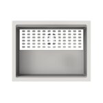 White Carysil Harmony Big Bowl Granite Single Bowl Stone Kitchen Sink 610*457*253mm(with Bottom Grid & Colander)