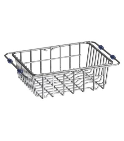 Flexible Stainless Steel Chrome PVD Coating Sink Basket/Dish Rack