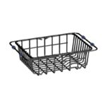 Flexible Stainless Steel Brushed Gun Metal Grey PVD Coating Sink Basket/Dish Rack