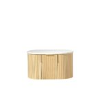 750mm Walnut Fluted Wall Hung Vanity 750*469*412mm