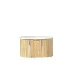 750mm Walnut Fluted Wall Hung Vanity 750*469*412mm