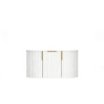 900mm Matte White Fluted Wall Hung Vanity 900*469*412mm
