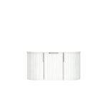900mm Matte White Fluted Wall Hung Vanity 900*469*412mm