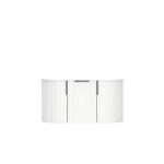 900mm Matte White Fluted Wall Hung Vanity 900*469*412mm