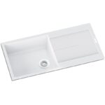 1000x500mm White Carysil Granite Single Bowl Kitchen Sink