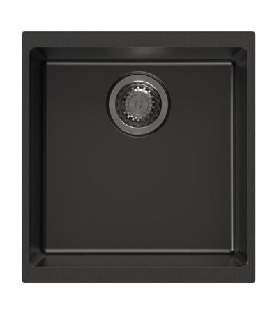 430x460x200mm Black Carysil Granite Single Bowl Kitchen Sink