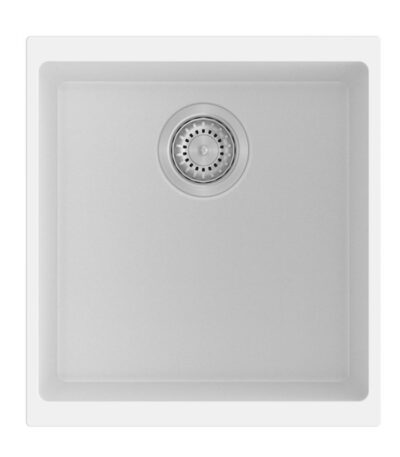 430x460x200mm White Carysil Granite Single Bowl Kitchen Sink