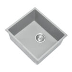 457x406mm Concrete Grey Carysil Granite Single Bowl Kitchen Sink