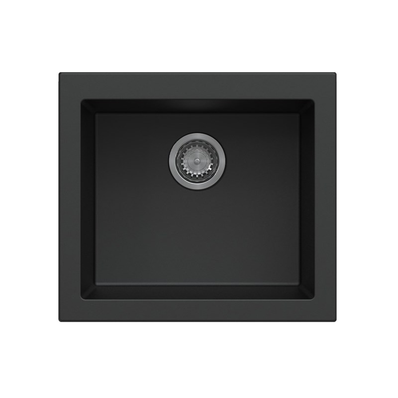 Black Carysil Maples N100U Granite Single Bowl Stone Kitchen Sink 540*473*241mm(Undermount only) 1 Black Carysil Maples N100U Granite Single Bowl Stone Kitchen Sink 540*473*241mm(Undermount only)