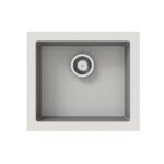 White Carysil Maples N100U Granite Single Bowl Stone Kitchen Sink 540*473*241mm(Undermount only)