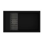 Black Carysil Harmony SD780 Granite Single Bowl Stone Kitchen Sink 780*460*250mm(with Bottom Grid & Colander)