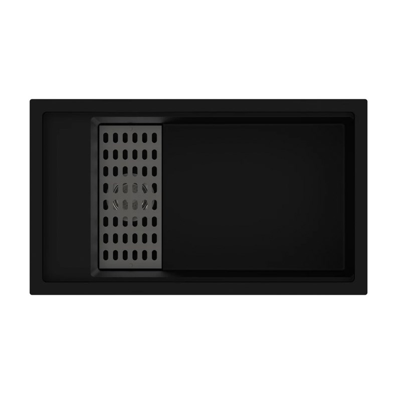 Black Carysil Harmony SD780 Granite Single Bowl Stone Kitchen Sink 780*460*250mm(with Bottom Grid & Colander) 1 Black Carysil Harmony SD780 Granite Single Bowl Stone Kitchen Sink 780*460*250mm(with Bottom Grid & Colander)