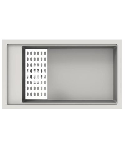 White Carysil Harmony SD780 Granite Single Bowl Stone Kitchen Sink 780*460*250mm(with Bottom Grid & Colander)