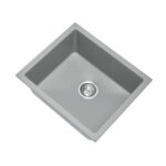 533x457mm Concrete Grey Carysil Granite Single Bowl Kitchen Sink