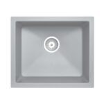 533x457mm Concrete Grey Carysil Granite Single Bowl Kitchen Sink