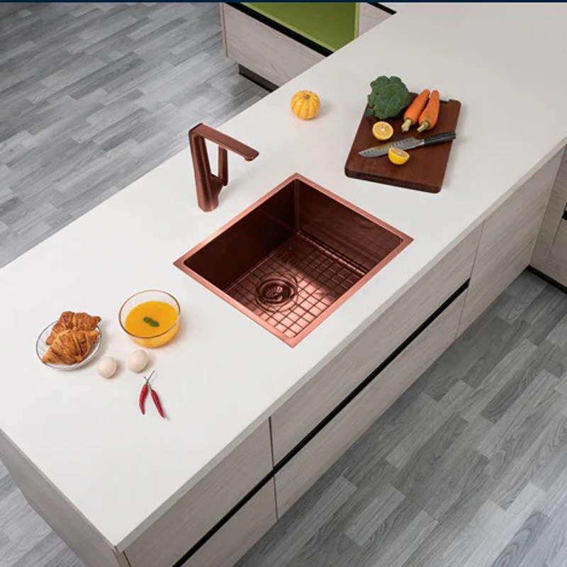 500x440x230mm Copper Stainless Steel PVD Single Bowl Kitchen Sink 1 500x440x230mm Copper Stainless Steel PVD Single Bowl Kitchen Sink