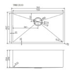 Round Corner Stainless Steel Copper PVD Coating Single Bowl Kitchen Sink(with Bottom Grid) 762*457*254mm